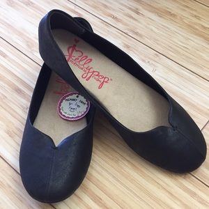 Black Suede Jellypop Memory Foam Flats